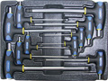 Набор Т-образных шестгранных ключей с пластиковой рукояткой 10пр. в ложементе в Баскане